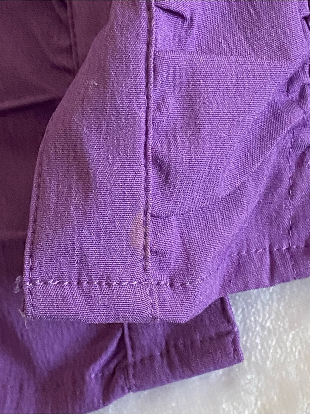 Fred David Ruffled Button-Front Blouse - Purple Size S - Picture 7 of 7